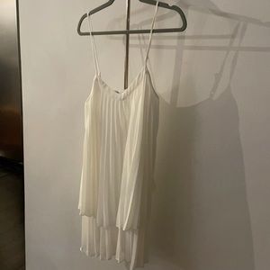 pleated chiffon dress